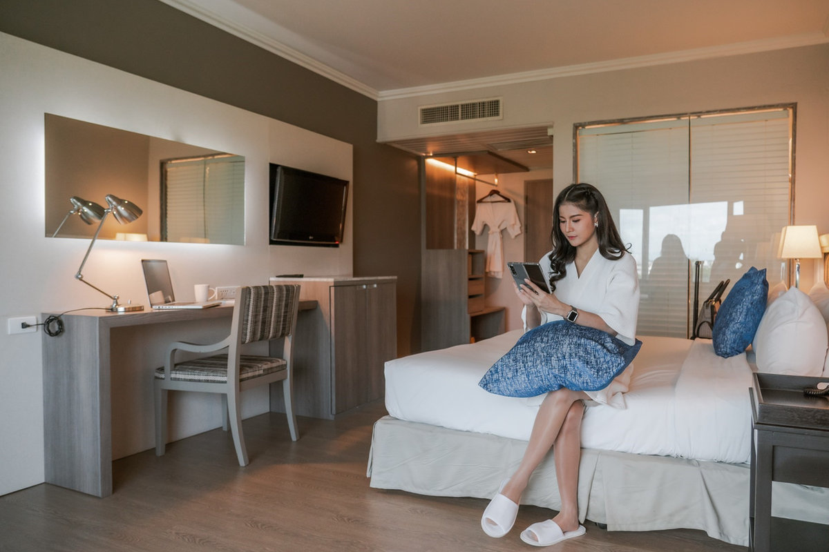 ภายในห้องพักโรงแรมเดอะแกรนด์ริเวอร์ไซด์